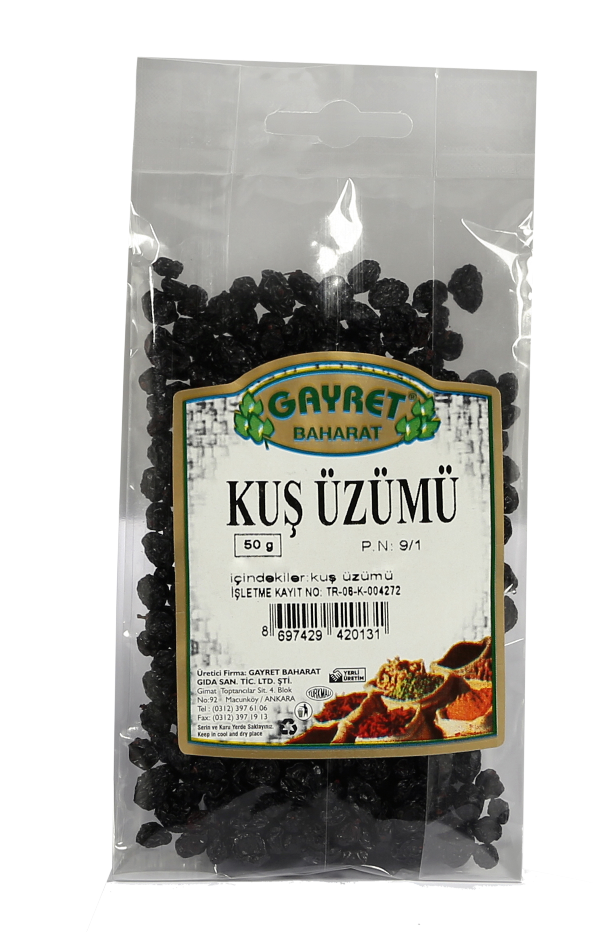 GAYRET KUŞ ÜZÜMÜ 50 G