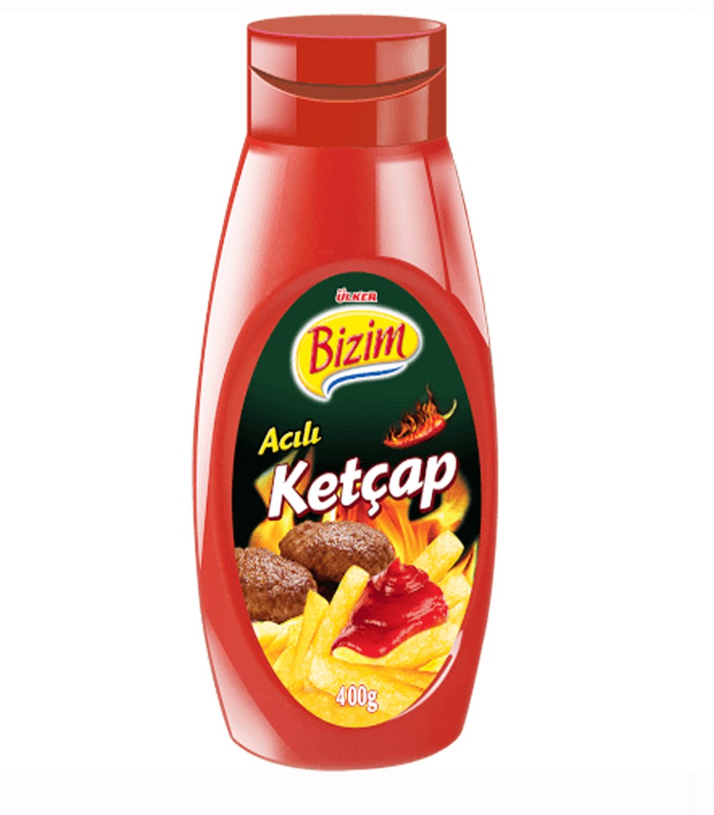 BİZİM ACILI KETÇAP PET 400 G