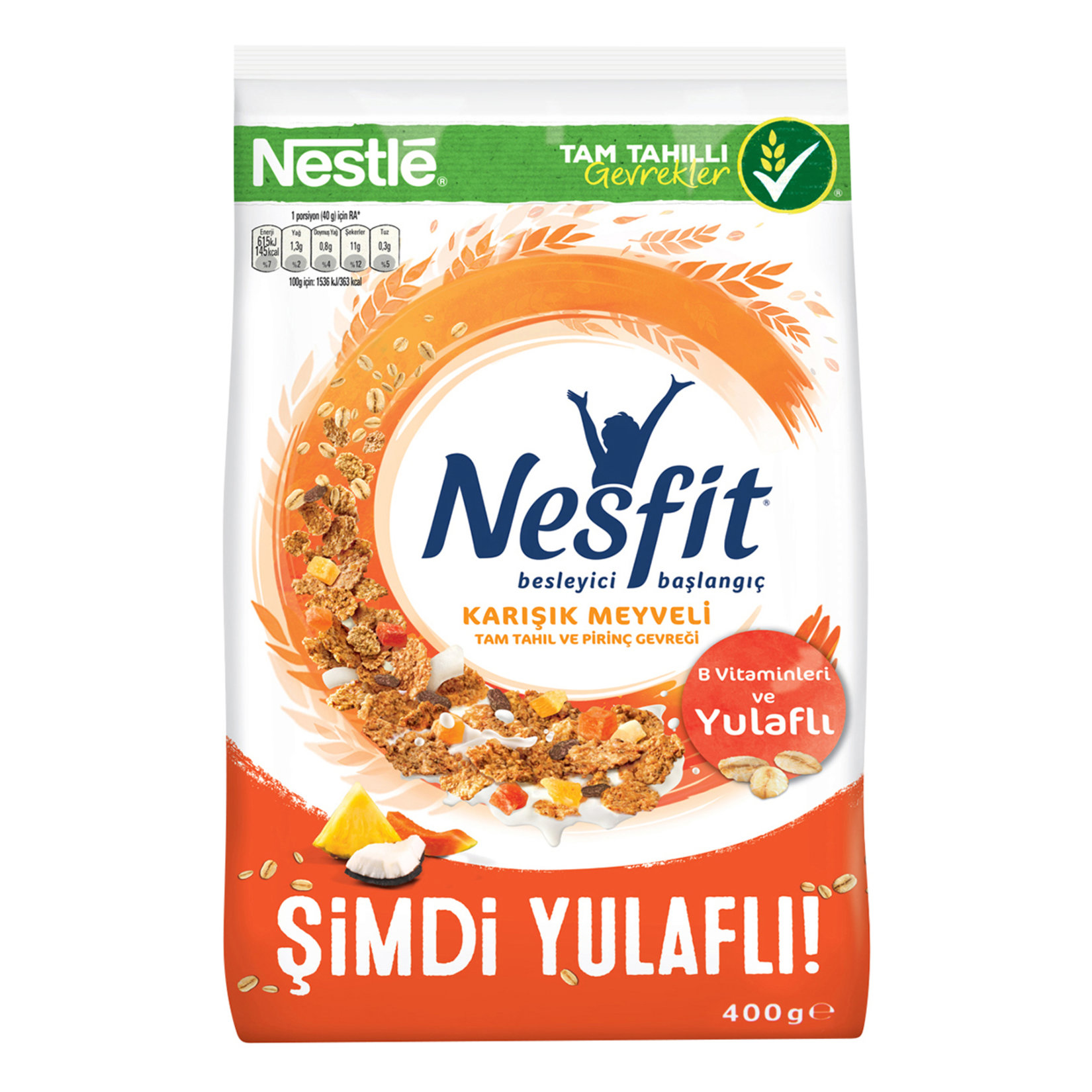 NESFİT KARIŞIK MEYVELİ TAM TAHIL VE PİRİNÇ GEVREGİ 420 G