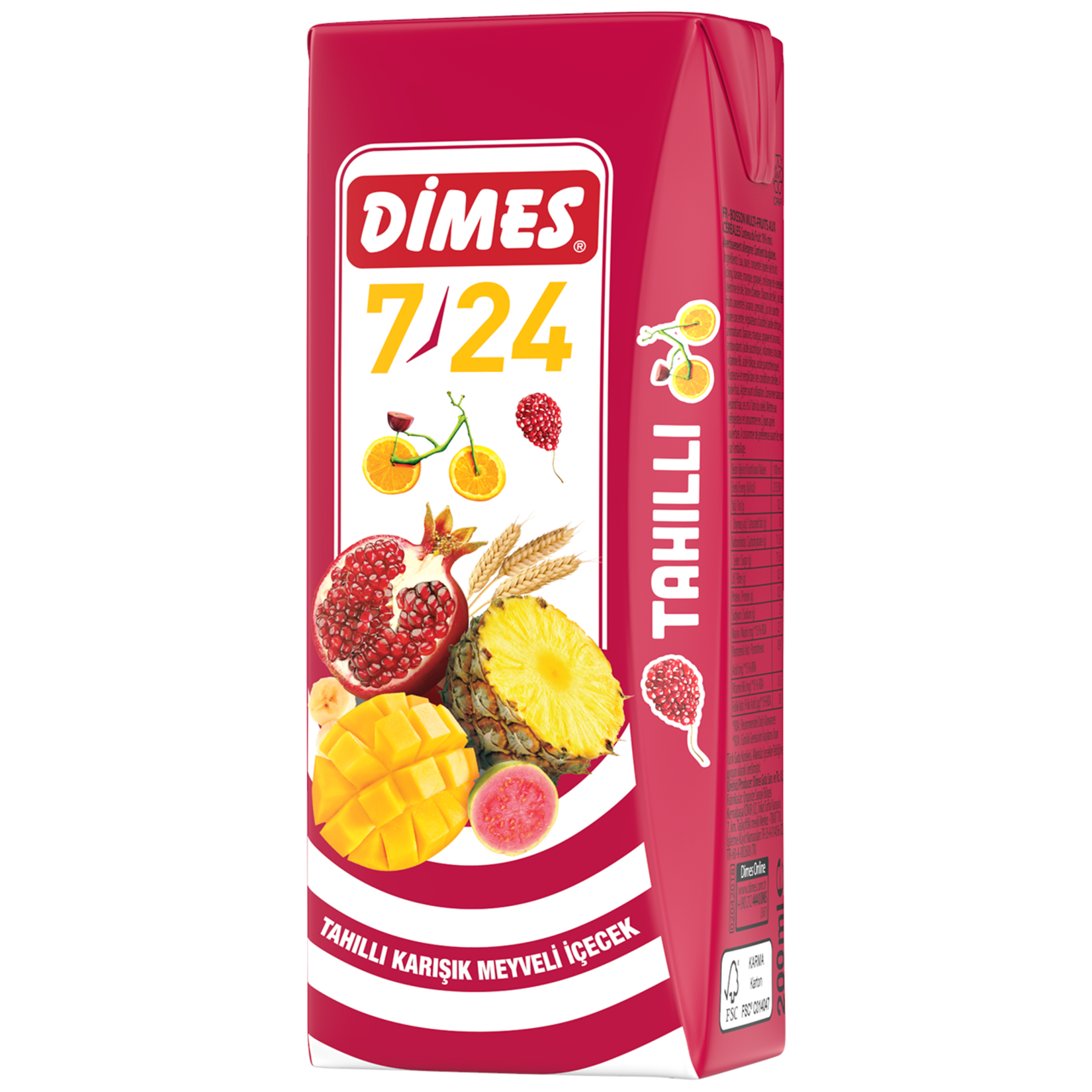 DİMES 7/24 TAHILLI MEYVE SUYU 200 ML