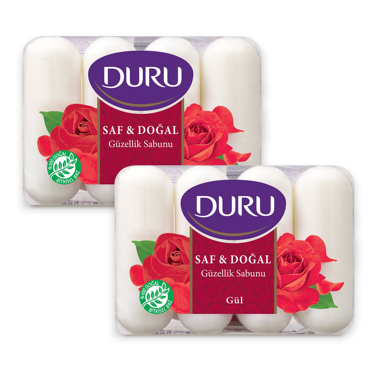 DURU SAF & DOĞAL SABUN GÜL 4x70g