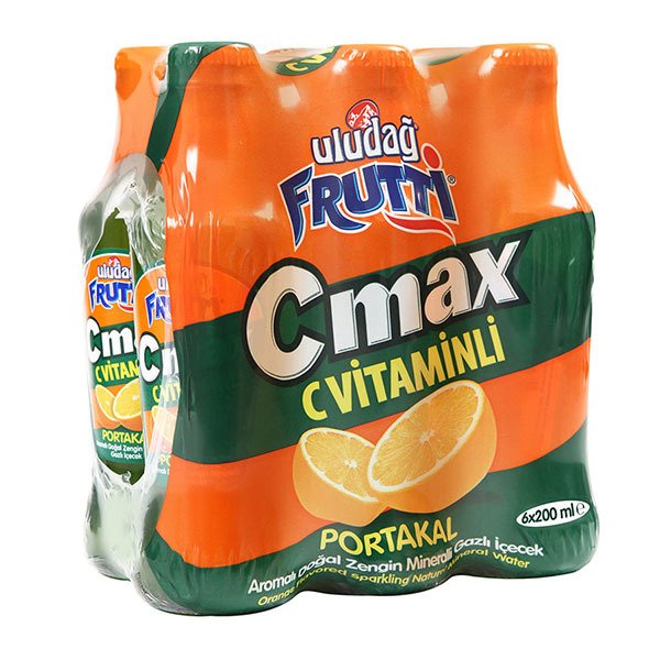 FRUTTİ CMAX PORTAKAL MADEN SUYU 6X200 ML