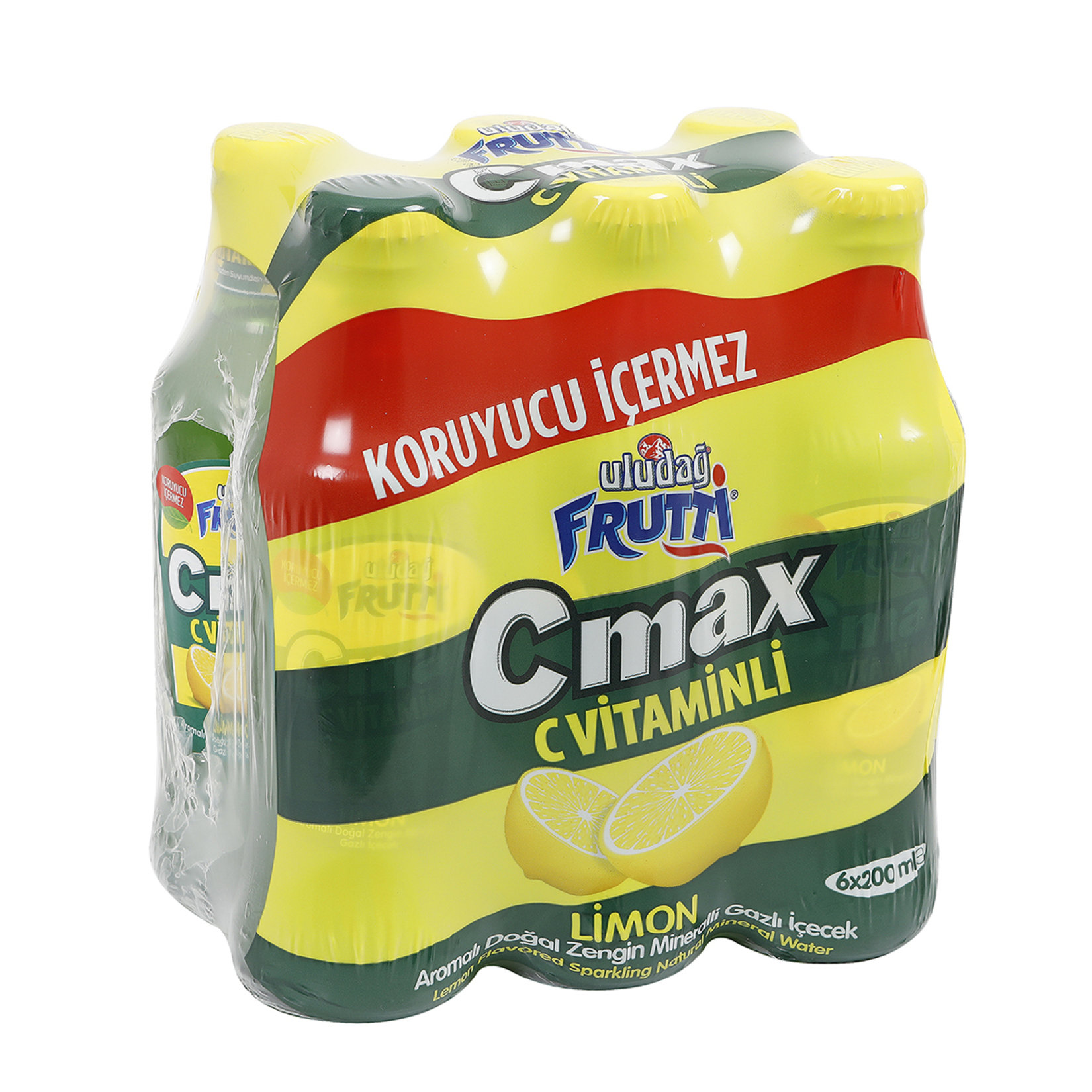 FRUTTİ CMAX LİMON MADEN SUYU 6X200 ML