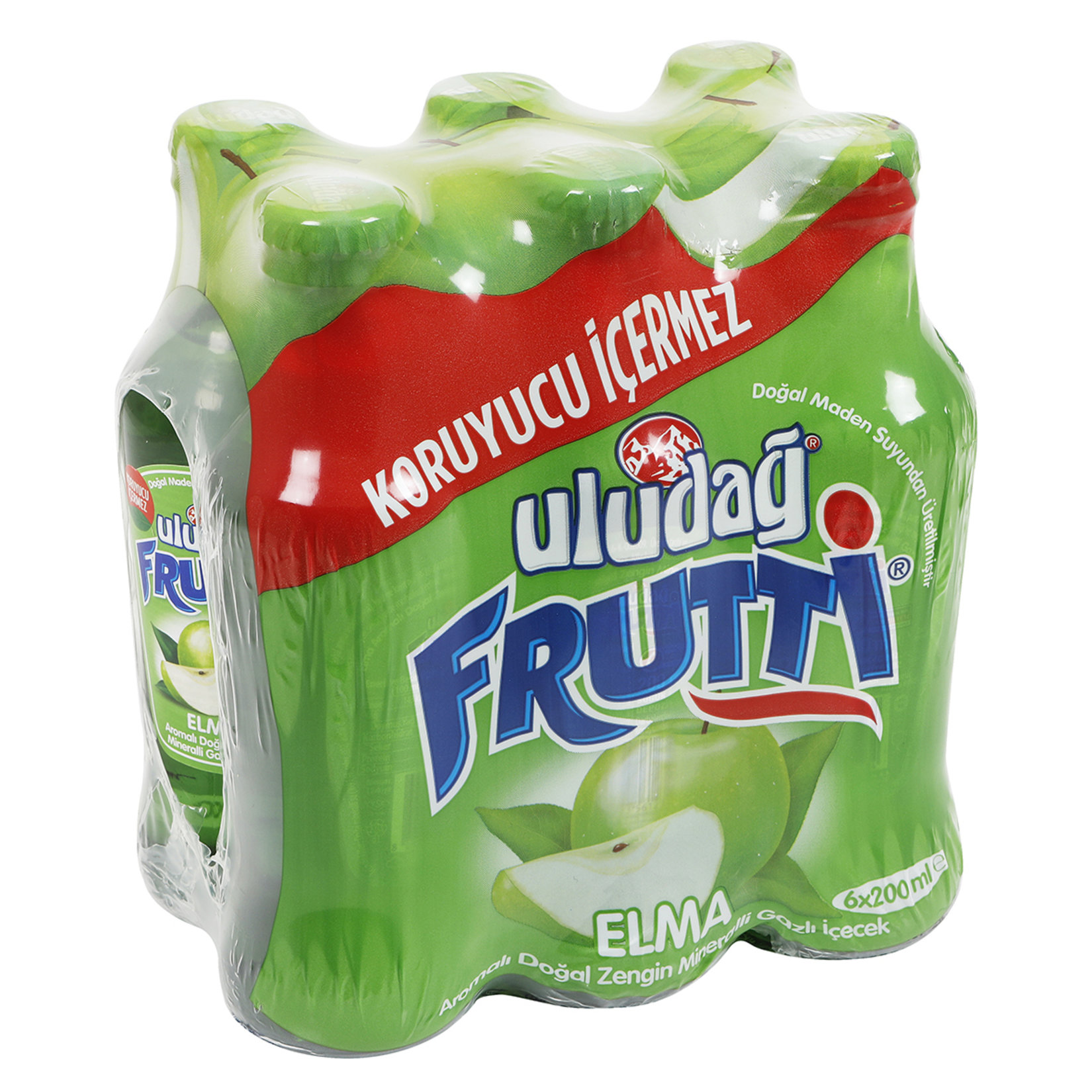 FRUTTİ ELMALI MADEN SUYU 6X200 ML