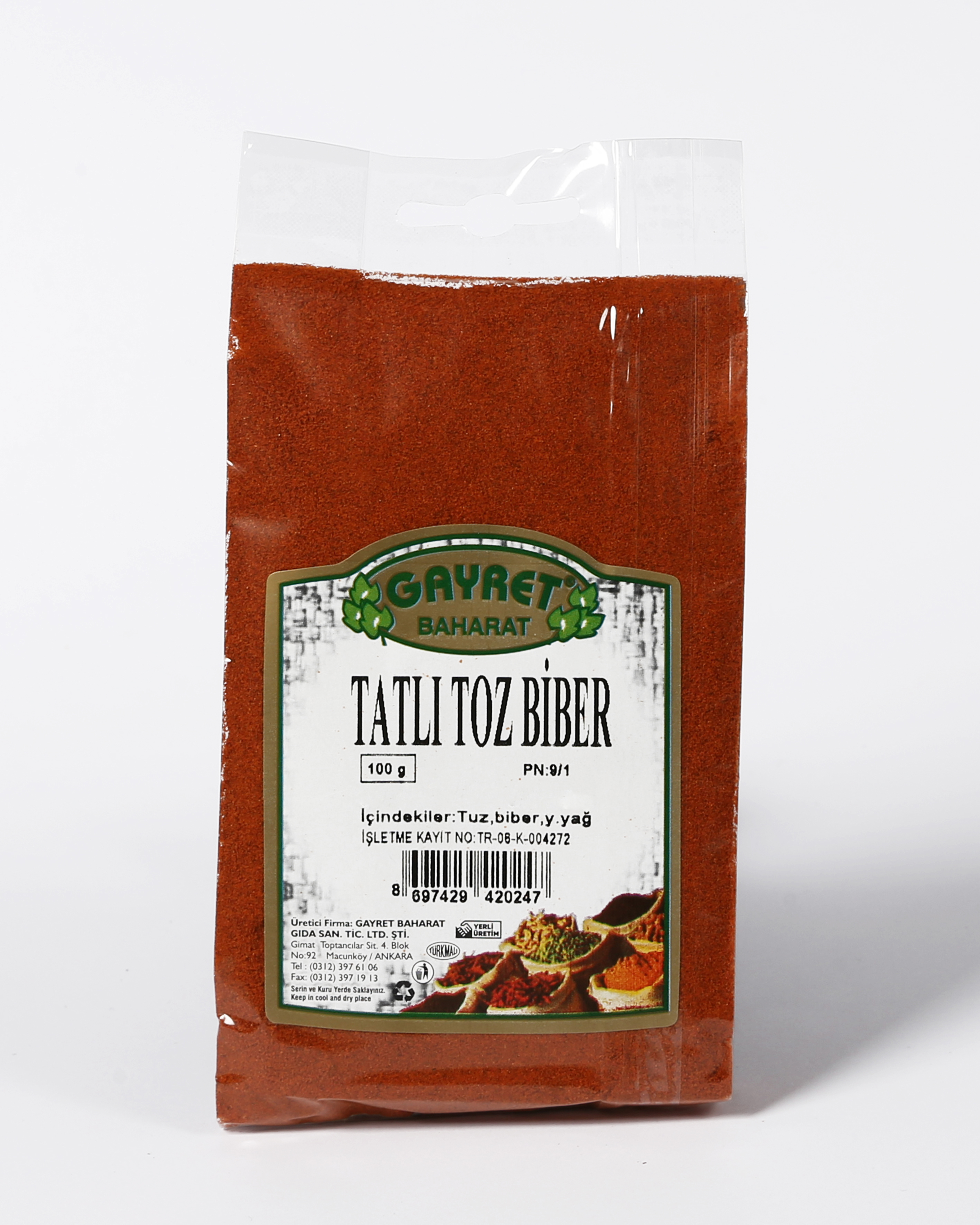 GAYRET TATLI KIRMIZI TOZ BIBER 100 G