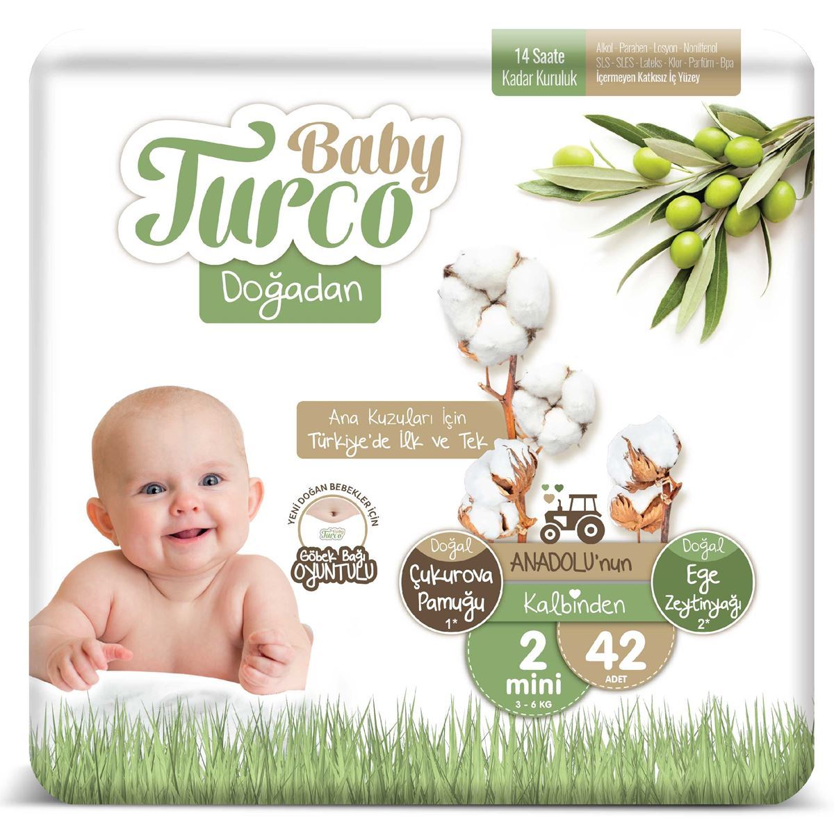 DOĞADAN BEBEK BEZİ 2 BEDEN MİNİ 42 Lİ