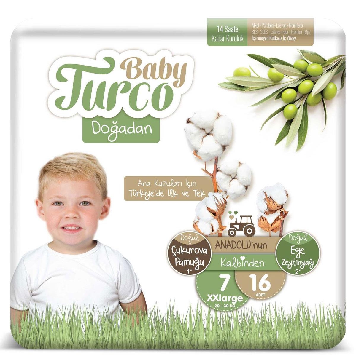 DOĞADAN BEBEK BEZİ 7 BEDEN XLARGE 16 LI