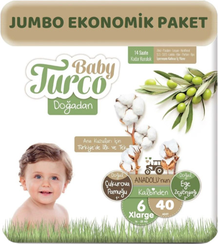 DOĞADAN BEBEK BEZİ 6 BEDEN XLARGE 40 LI