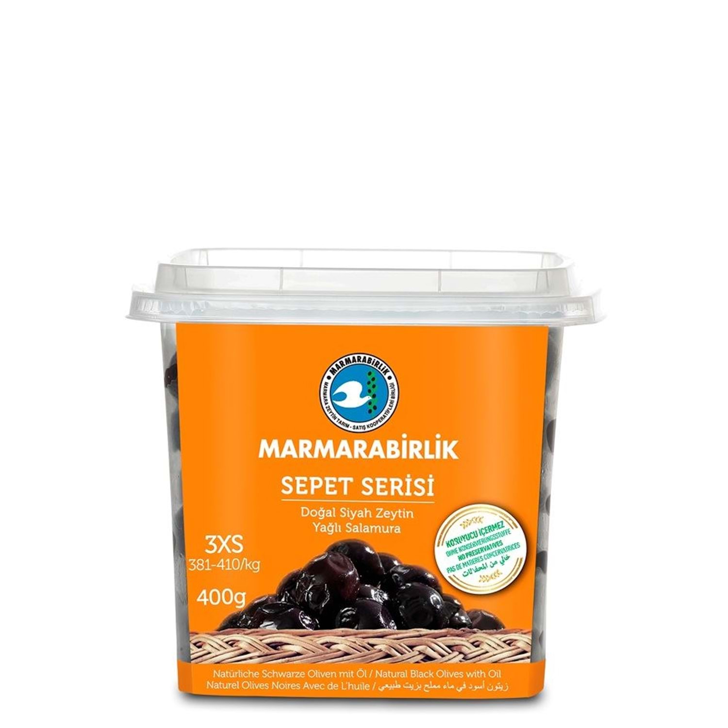 MARMARABİRLİK 3XS SEPET SERİSİ ZEYTİN 400 G (381-410)