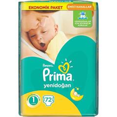 PRİMA BEBEK BEZİ EKONOMİK YENİDOĞAN 1 BEDEN 72 Lİ