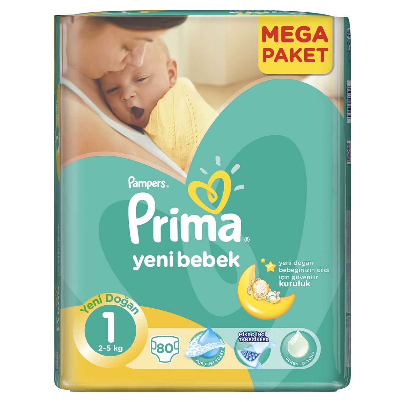 PRİMA BEBEK BEZİ MEGA PAKET YENİDOĞAN 1 BEDEN 80 Lİ