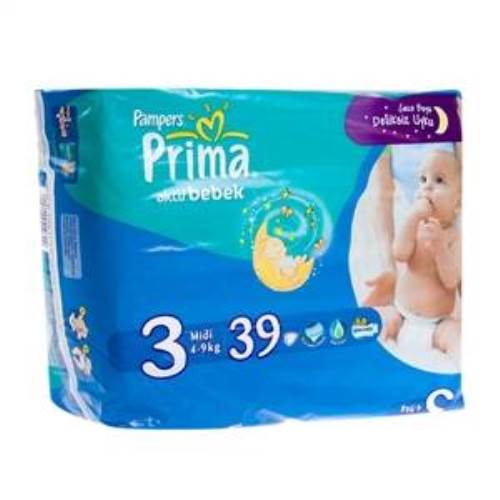 PRİMA BEBEK BEZİ AKTİF BEBEK 3 BEDEN 39 LU