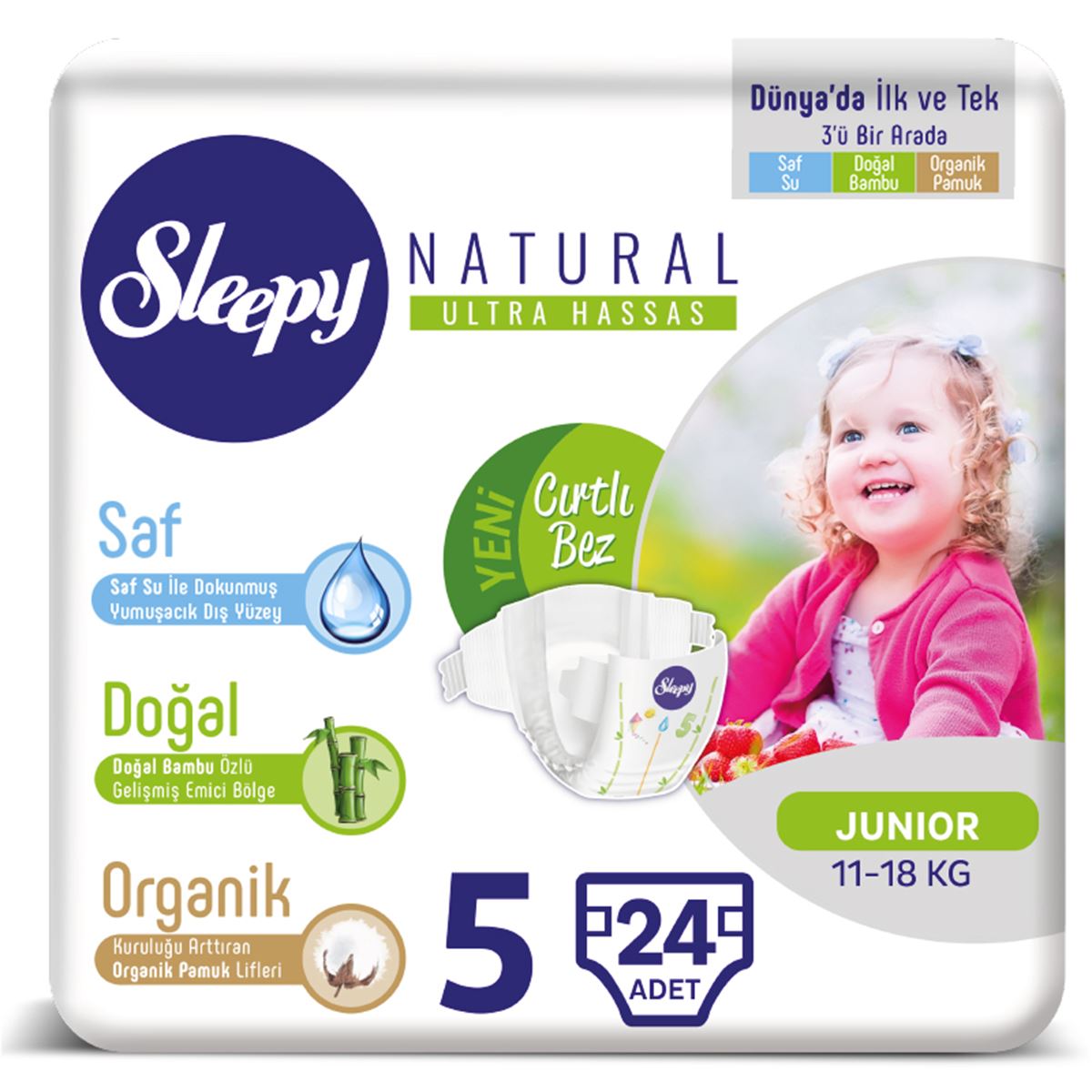 SLEEPY BEBEK BEZİ NATURAL 5 BEDEN 24 LÜ