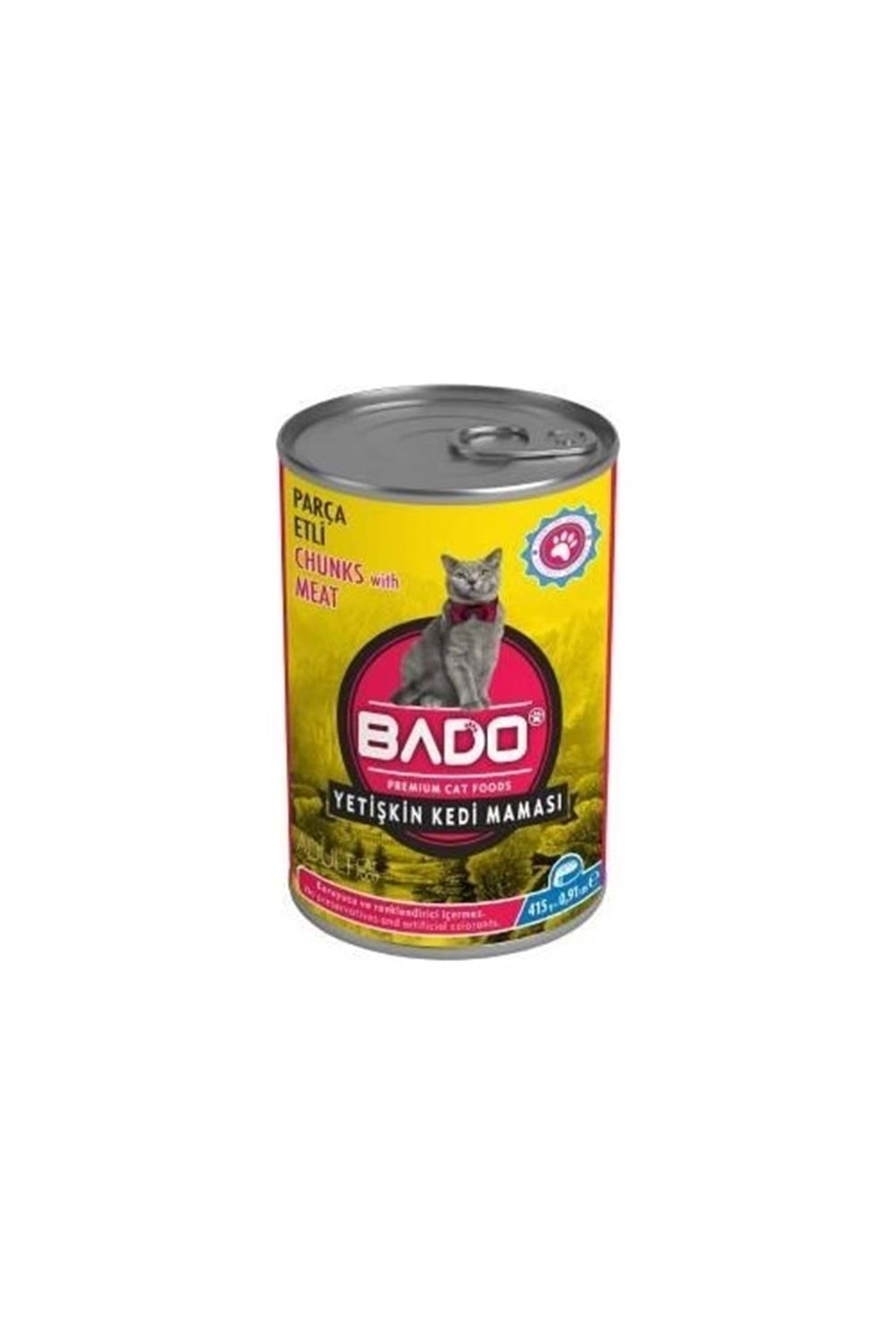 BADO KEDİ MAMASI KONSERVE PARÇA ETLİ 415gr