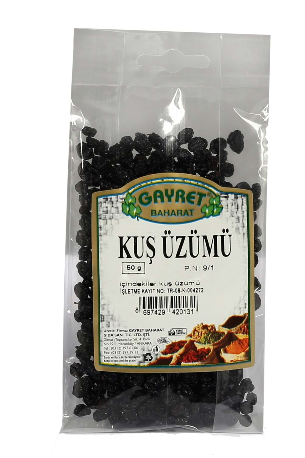 GAYRET KUŞ ÜZÜMÜ 50 G