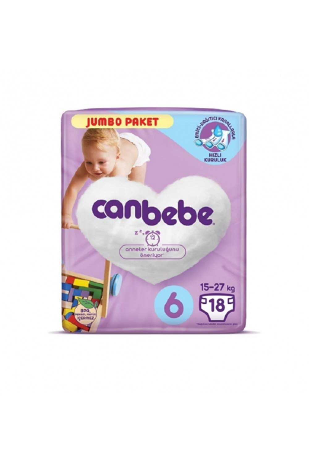 CANBEBE BEBEK BEZİ JUMBO PAKET 6 BEDEN 18 Lİ