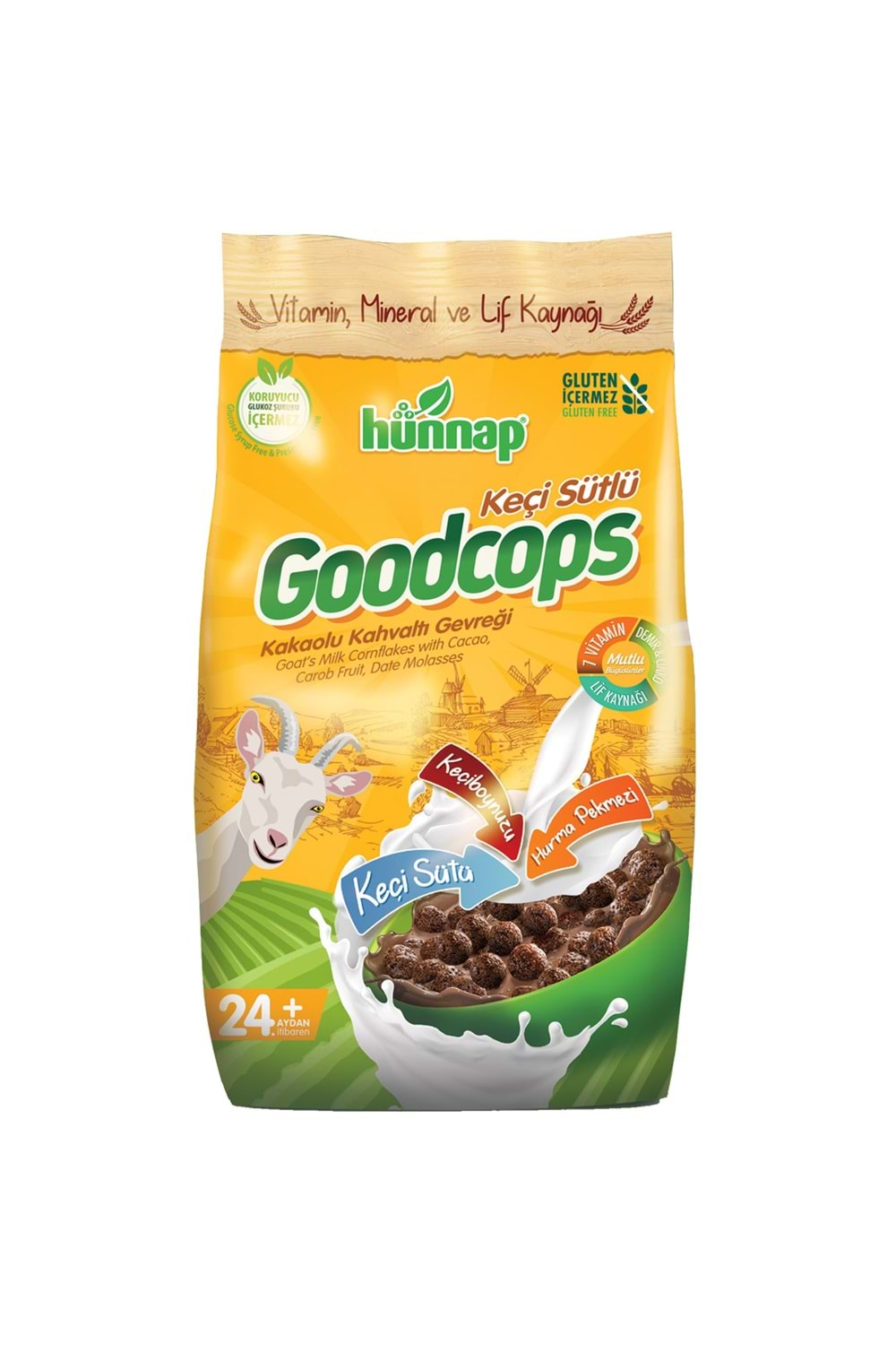 HÜNNAP GOOD COPS KEÇİ SÜTLÜ GEVREK KAKAOLU 300 G