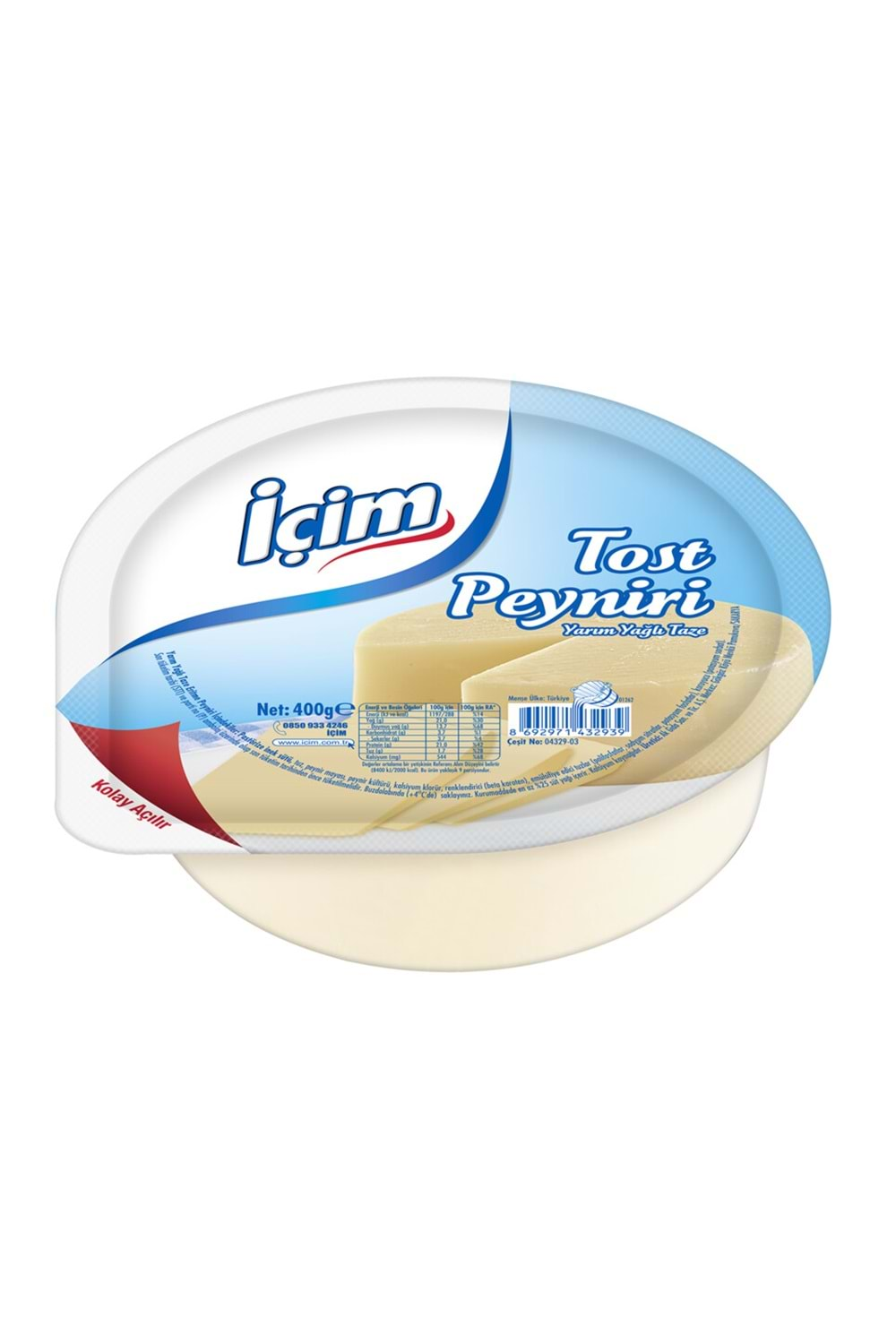 İÇİM TOST PEYNİRİ 400 GR