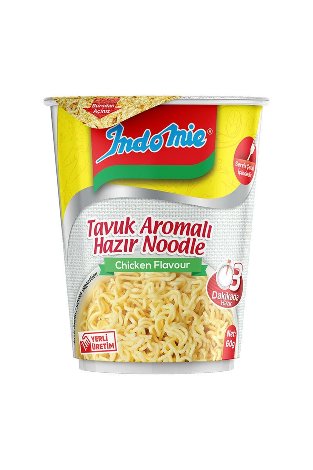 İNDOMİE TAVUK ETLİ BARDAK NODDLE 60 G