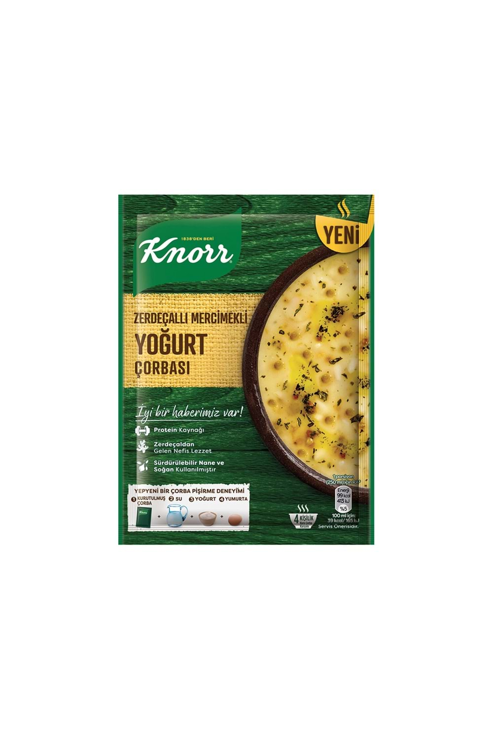 KNORR ZERDEÇALLI MERCİMEKLİ YOĞURT ÇORBASI 98 G