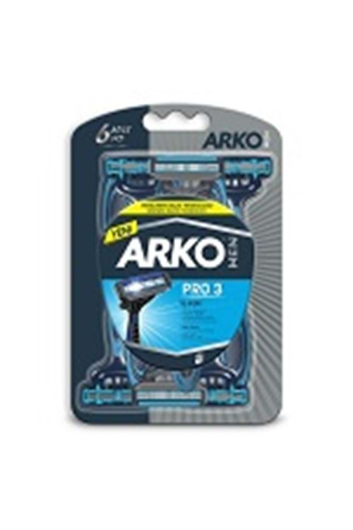 ARKO MEN TIRAŞ BIÇAĞI PRO 3 6LI