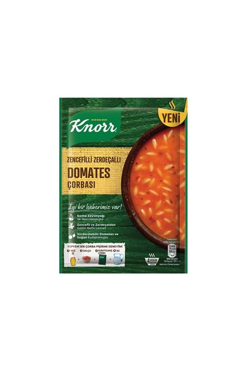 KNORR ZENCEFİLLİ ZERDEÇALLI DOMATES ÇORBASI 98 G