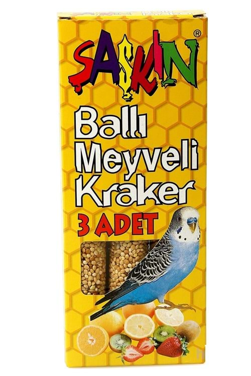 ŞAŞKIN BALLI MUHABBET KUŞU KRAKERİ 100 G